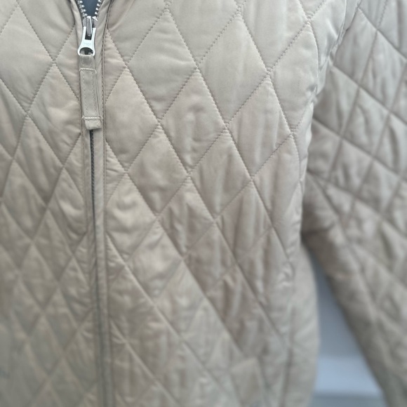 Lands' End Tan Quilted jacket/ woman's size L - Picture 5 of 16